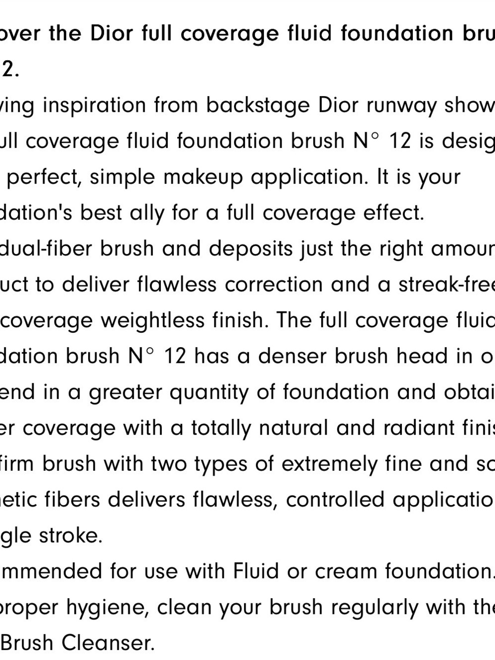 Christian Dior full cover foundation brush. Retail $53 - Picture 3 of 6
